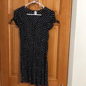 Black dress with white polka dots size 6